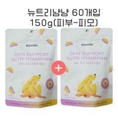 [1+1] 뉴트리냠냠 강아지 영양제 60개입 피부 피모 150g, 뉴트리냠냠 강아지 영양제 60개입(150g) 2개, 2개 - 뉴트리냠냠