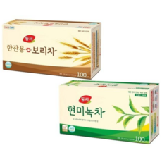 동서 한잔용 보리차 100T + 현미 녹차 100T, 1.5g, 1개, 상세페이지 참조, 상세페이지 참조