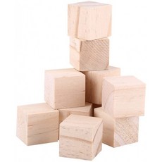 쿠노스 드 마데라 내추럴 블로케 쿠아드라도스 쿠보스 마데라 아르테사나 아케소리오스 25mm-10Psc