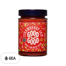 굿굿잼 저칼로리 스테비아 딸기잼, 330g, 6개