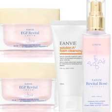 엔비 EGF 리바이탈 리페어 크림 2개+ 로즈 앰플 + 폼클렌징 ( 탄력 케어 + 화사 앰플 + 민감성 세안)