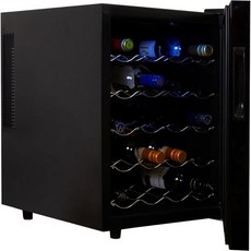 쿨라트론 20병 와인 쿨러 블랙 열전 냉장고 1.7cu.ft. 48L 독립형 저장실 레드 화이트 및 스파클링 보관소 홈바 아파트 콘도