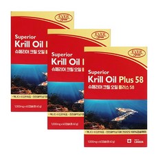 크릴오일 플러스 인지질 58% Krill Oil, 3개, 60정