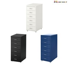 이케아 HELMER 철제 서랍장/6단 서랍장, 화이트