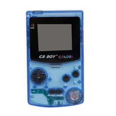 휴대용 게임기 GB Boy Game Classic Color Colour Games 66 Built-in Pocket Video Retro P [A00008093], 01-Clear Blue-8093