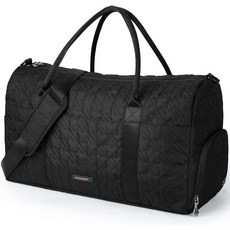 BAGSMART 여행용 더플 백 45L 대형 캐리어 온 위켄더 남성용 신발 수납공간 및 젖은 포켓 블랙, Black- 2, 50L