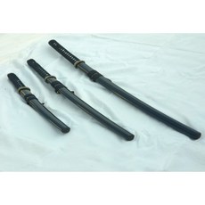 중량 가검 3YK 007B 흑 수백도 3단 일본도 세트(좌대포함)