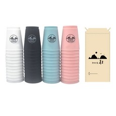 국산 독도 스택스 4컬러 컵쌓기 뉴스포츠 파우치 jx2*224jX, 블랙12P