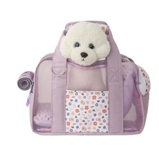 cisanny 반려동물 사계절용 이동가방 삼면통풍 이동가방, 자주색 7.5KG, 1개