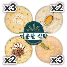 기운찬식탁 삼계죽x3개 전복죽x2개 버섯쇠고기죽x2개 마늘구이치킨죽x3개 300g 1세트