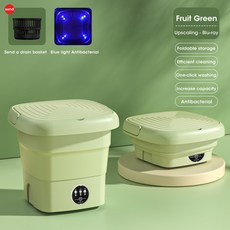 접이식 휴대용 미니 세탁기 건조기 양동이 달린 속옷 청소 여행 기숙사, EU, Green