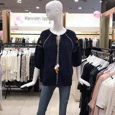 케네스레이디 자수 블라우스