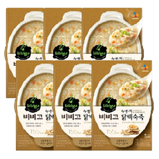 비비고 누룽지닭백숙죽280g, 6개