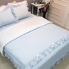 N51740970 옐로우이불 피그먼트워싱이불 부드러운여름이불 도트이불 노란이불 스위트홈이불 홈쇼핑침구, 블루