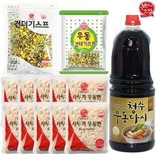 우동한그릇세트 청수우동다시1.8L+ 오뚜기건더기스프250g+한일 본고장 사누끼우동10개 세트 전문점 우동맛 진하고 풍부한 맛, 10개, 1.8l