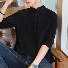 남자오픈카라반팔셔츠
