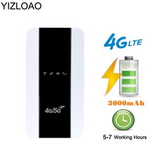 YIZLOAO 4G 3G Lte 와이파이 라우터 휴대용 MIFI 핫스팟 무선 액세스 포인트 SIM 모바일 와이파이 모뎀 모양 비슷한 화웨이 E6878 370|모뎀, 1개, Version 1, 단일