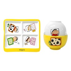 Shinchan 蠟筆小新 Leburn 蠟筆小新 蠟筆小新 餐具3件套1人份, 混色, 1組, 飯碗+湯碗+4小菜