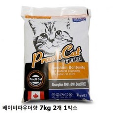 DIY369868 라임마트 고양이모래 1박스 프락티캣 7kg 베이비파우더향 2개 KH201
