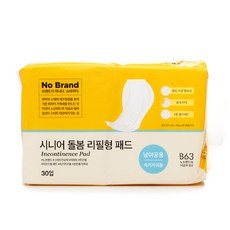 시니어 돌봄 리필형 기저귀 패드 30입 중형 크기 28x54cm