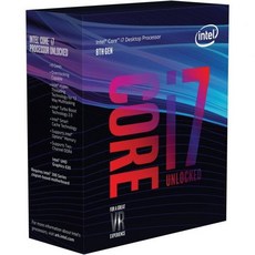 인텔 Core i7-8700K 데스크톱 프로세서 6 코어 4.7 GHz 터보 언락 LGA1151 300시리즈 95W, 1개