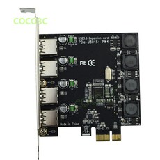 Superspeed 5 gbps 4 포트 usb 3.0 pci e 컨트롤러 카드 pci express to usb3.0 변환기 어댑터|pci express|pci to usb3., 1개, 단일, 단일