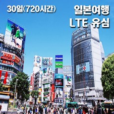 Softbank 일본유심 LTE데이터 24시간 기준 실속요금제, 30일(720시간), 1개
