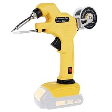 무선 납땜 건 키트 Dewalt 18/20V 배터리용 세라믹 히터가 있는 30W 용접 인두 도구 납땜이 작동 전기 납땜인두 30초 빠른 예열 (배터리 없음) 57961266, Yellow, Yellow