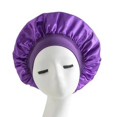 수유 새틴 슬리핑 캡 미용 헤어 케어 모자 고탄성 월간용 샤워, 1.purple