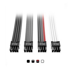  [맥스엘리트] 시소닉 Direct MOD PCI-E 8(6+2)핀 케이블 레드 그레이 블랙, 스노우화이트 