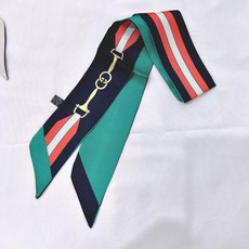 pkpj 고급 가방 리본 머리끈 반다나 까멜리아 쁘띠 스카프