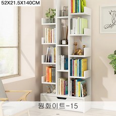 뉴타임즈20 책꽂이 학생 책장 수납장 거실 선반 간이 사무실 심플 창의 D2A29 412, 웜화이트-15