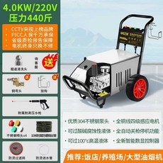 바퀴달린 스팀 세차기 고압 전기 청소기 카트 강력 건, 상세페이지 참고, 220V/4.0kW 440근 10m