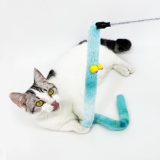 [3개] 장난감 고양이 막대 사냥 PET 애벌레 낚시대, 02고양이애벌레-그린