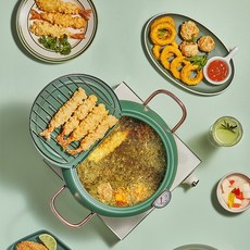 couyor 가정용 튀김냄비 20cm 24cm 인덕션 가스레인지 겸용, 12*34*24cm, 1개