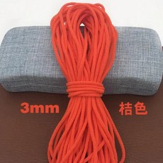 컬러풀 마스크 탄성 고무 밴드 스트링 귀 걸이 로프 라운드 코드 DIY 공예 바느질 의류 액세서리 3mm, 03 red_01 50yards, A.50yards, 1개