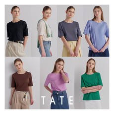[테이트] (런칭가 59 900원) TATE 24SS 오가닉 코튼100 여성 티셔츠 7종