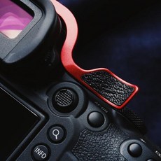캐논 EOS R6 R5 r5 r6 카메라 금속 썸업 그립 가죽 보호 핸드, 04 그레이, 1개