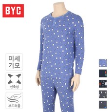 [BYC] 폴리스판 기모 남성 상하 잠옷 세트 URA9923