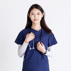 엔젤클레어 [COTTON FIT] 간호사복 세트 국산 의사복 실습복 유니폼 편한 미국수술복 스크럽복