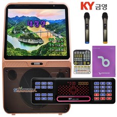 위드제이앤엠 가정용 휴대용 무선 블루투스 노래방 듀얼 마이크 스피커 노래방 기계 기기 반주기 세트+매직 미러볼 SW-NBF9000 상품 이미지