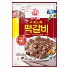 [오뚜기] 오쉐프 진짜 떡이쏘옥 직화떡갈비(돼지고기 62.97) 1kg x 1봉, 1개