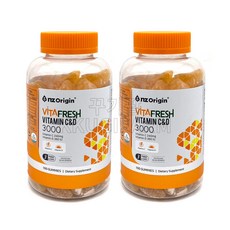 엔젯오리진 비타프레쉬 비타민 C&D 100구미 x 2병 젤리비타민, 2개, 100개