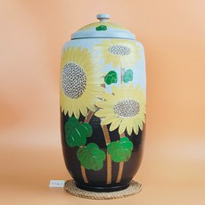 쌀독 일자투톤 해바라기 쌀통 쌀항아리 쌀보관통 20kg 현관 소금 항아리 Q054, 본상품선택, 1개