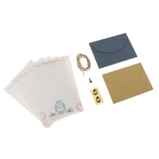 ZLD 10pcs 크리스마스 봉투 및 스티커와 편지지 종이 시트 쓰기, 4