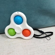 손가락 버블 음악 자이로 마우스 킬러 자이로 키 체인 감압 감압 핸들 프레스 스위치 장난감, 하나, 3 잎 흰색 버블 음악 손가락 탑