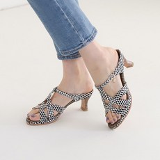 여자명품샌들 썸플레어 우체국택배 국산 수제화 발편한 5cm 큐빅 뮬 여성샌들 슬리퍼힐 베이지 화이트 블루