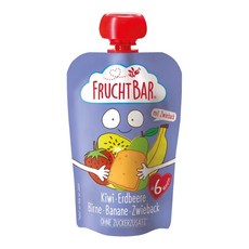 프루트바 이유식 파우치 아기퓨레 키위 라즈베리 배 바나나 러스크 100g 6개월, 1개