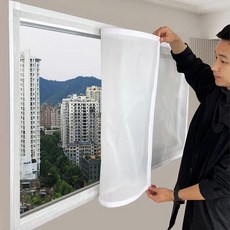 크기 홈 장식 매직 자체 접착 스크린 창 메쉬 모기 방지 창문 커튼 창용 모기장, [00] white 50CM, [00] 100CM