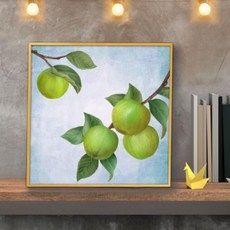 ZUA937441 연두마트 액자 사과 그림 부자되는 돈들어오는 풍수 50goldAL7 KH201